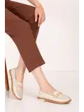 Gondol Kadın Hakiki Deri Günlük Rahat Klasik Ayakkabı hl.24103 Gri