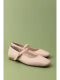 Gondol Hakiki Deri Günlük Klasik Tek Bant Babet Ln.4410 Bej