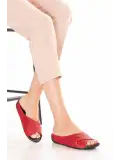 Gondol Kadın  Anatomik Taban Terlik bio.1001 kırmızı