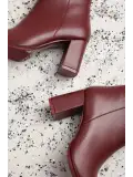 Gondol Kadın Klasik Topuklu Ofis Botu mad.1350 Bordo