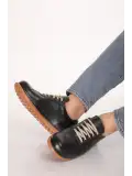 Gondol Içi Dışı Hakiki Deri Günlük Rahat Casual Ayakkabı Pelotaz Siyah