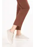 Gondol Içi Dışı Hakiki Deri Anatomik Taban Hafif Spor Ayakkabı kla.1616 Bej