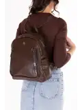 Gondol Kadın Kullanışlı Günlük Sırt Çantası ald.31124 Kahverengi