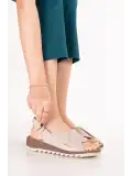 Gondol Hakiki Deri Günlük Çapraz Bant Sandalet rh.018 Gri