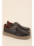 Gondol Erkek Hakiki Deri Casual Derby Ayakkabı (Moc-Toe) cz.102 Kahverengi