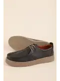 Gondol Erkek Hakiki Deri Casual Derby Ayakkabı (Moc-Toe) cz.102 Kahverengi