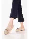 Gondol Hakiki Deri Süet Esnek Hafif Çorap gib Rahat Loafer sw.780 Bej Süet