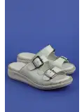 Gondol Hakiki Deri Konfort Taban Rahat Günlük Terlik ımk.2103 Mint