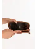 Gondol Günlük Kullanışlı Cüzdan ve Kartlık sp.9028 Taba Ekose