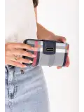 Gondol Günlük Kullanışlı Cüzdan ve Kartlık sp.9028 Laci Kırmızı Ekose