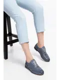 Gondol Hakiki Deri Anatomik Taban Casual Ayakkabı   esfa.109 Mavi