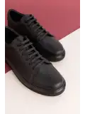 Gondol Hakiki Deri Rahat Günlük Ayakkabı pkr.909 Siyah