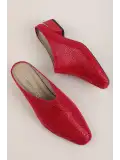 Gondol Hakiki Deri Şık Rahat Sabo Gondol Terlik vdt.16 Bordo