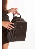Gondol Kadın Kullanışlı Günlük Sırt Çantası ald.80755 Kahverengi