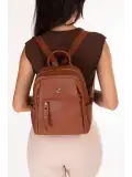 Gondol Kadın Kullanışlı Günlük Sırt Çantası ald.80755 Taba