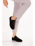 Gondol Kadın Hakiki Deri Süet Günlük Rahat Sneaker als.100 Siyah Süet