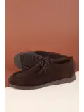 Gondol Kadın Hakiki Deri Moccasin Golf Model Kadın Ayakkabı hl.33401 Kahve Süet