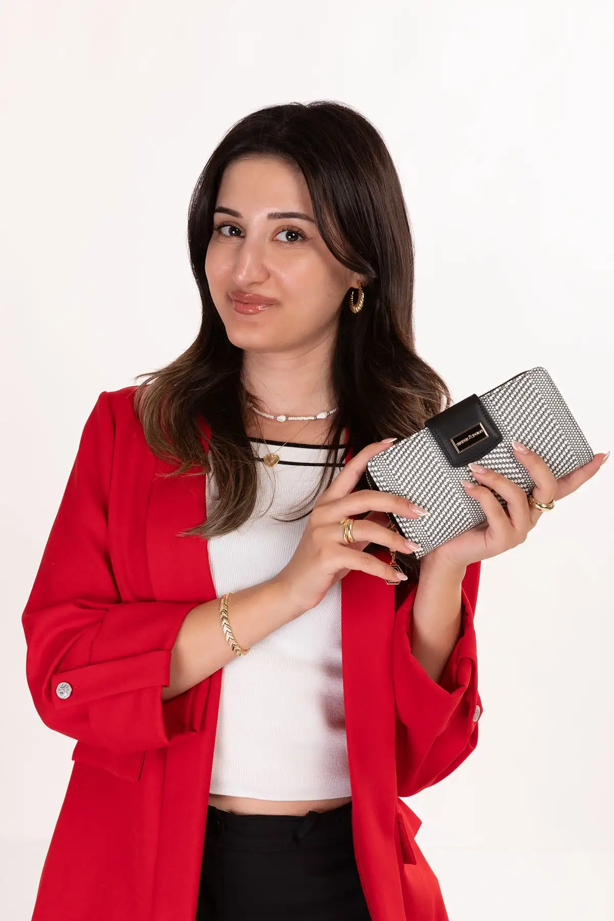Gondol Günlük Kullanışlı Cüzdan ve Kartlık sp.9028 Siyah Zikzak