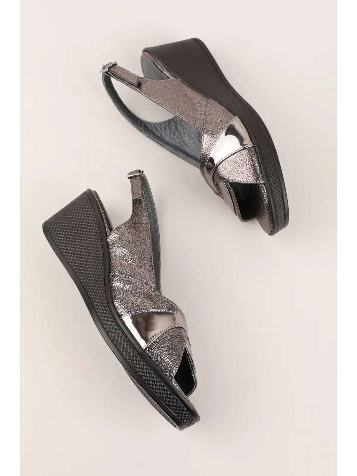 Gondol İçi Deri Sandalet   mikay.2013 Platin