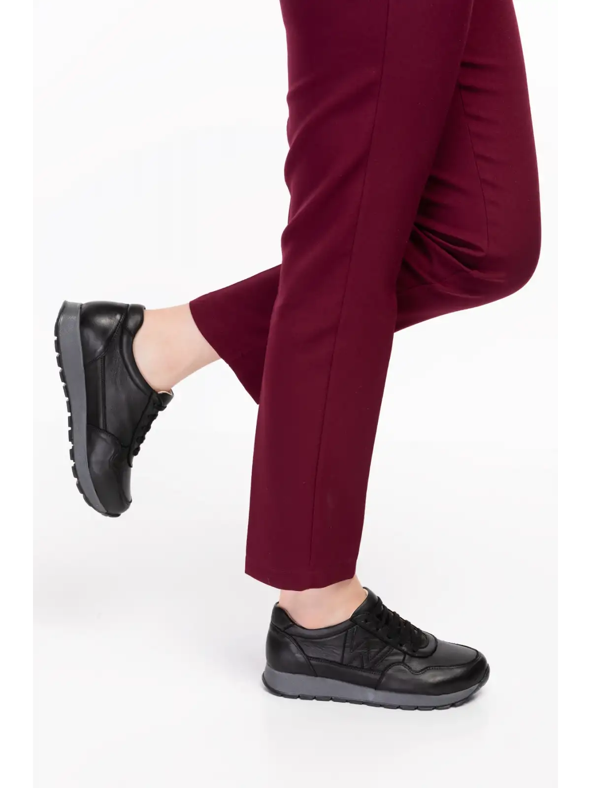 Gondol Içi Dışı Hakiki Deri Anatomik Taban Spor Ayakkabı flf.444 Black GT