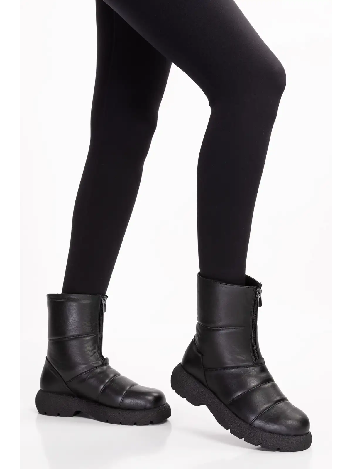 Gondol Hakiki Deri Günlük Şık Kaymaz Taban Bot tre.5070 Siyah