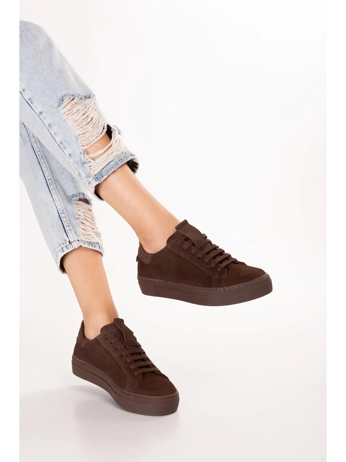 Gondol Hakiki Deri Anatomik Taban Spor Ayakkabı als.352 Kahve Süet