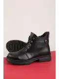 Gondol Hakiki Deri Hafif Light Taban Günlük Rahat Bot anl.3367 Siyah Cilt