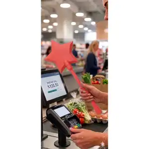 Sihirli Kredi Kartı Ödeme Sopası – Magic Stick Temassız Ödeme Sopası Kırmızı