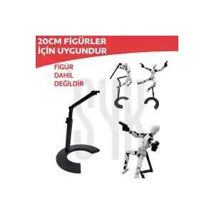 Robot 20 Dummy Uyumlu Siyah Stand (20CM BÜYÜK DUMMY İÇİN) (Figür Dahil Değildir)