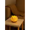 Lotus Çiçeği Tasarımlı Dekoratif Plastik Led Mumluk Tealight - Sıcak ve Zarif Işık