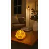 Lotus Çiçeği Tasarımlı Dekoratif Plastik Led Mumluk Tealight - Sıcak ve Zarif Işık