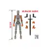 Robot 13 Dummy Gri Turuncu Tüm Eklemleri Hareketli Aksiyon Figürü Oyuncak