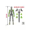 Robot 13 Dummy Gri Yeşil Tüm Eklemleri Hareketli Aksiyon Figürü Oyuncak