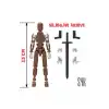 Robot 13 Dummy Kahverengi Beyaz Tüm Eklemleri Hareketli Aksiyon Figürü Oyuncak