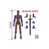 Robot 13 Dummy Kahverengi Mavi Tüm Eklemleri Hareketli Aksiyon Figürü Oyuncak