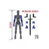 Robot 13 Dummy Koyu Gri Mavi Tüm Eklemleri Hareketli Aksiyon Figürü Oyuncak