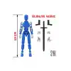 Robot 13 Dummy Mavi Beyaz Tüm Eklemleri Hareketli Aksiyon Figürü Oyuncak