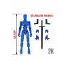 Robot 13 Dummy Mavi Mavi Tüm Eklemleri Hareketli Aksiyon Figürü Oyuncak