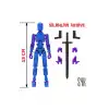 Robot 13 Dummy Mavi Mor Tüm Eklemleri Hareketli Aksiyon Figürü Oyuncak
