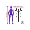 Robot 13 Dummy Mor Beyaz Tüm Eklemleri Hareketli Aksiyon Figürü Oyuncak