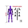 Robot 13 Dummy Mor Siyah Tüm Eklemleri Hareketli Aksiyon Figürü Oyuncak