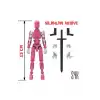 Robot 13 Dummy Pembe Beyaz Tüm Eklemleri Hareketli Aksiyon Figürü Oyuncak