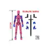 Robot 13 Dummy Pembe Mavi Tüm Eklemleri Hareketli Aksiyon Figürü Oyuncak