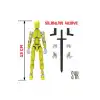 Robot 13 Dummy Sarı Beyaz Tüm Eklemleri Hareketli Aksiyon Figürü Oyuncak
