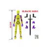 Robot 13 Dummy Sarı Mor Tüm Eklemleri Hareketli Aksiyon Figürü Oyuncak