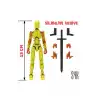 Robot 13 Dummy Sarı Turuncu Tüm Eklemleri Hareketli Aksiyon Figürü Oyuncak