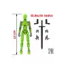 Robot 13 Dummy Yeşil Gri Tüm Eklemleri Hareketli Aksiyon Figürü Oyuncak