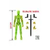 Robot 13 Dummy Yeşil Sarı Tüm Eklemleri Hareketli Aksiyon Figürü Oyuncak