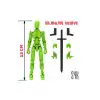 Robot 13 Dummy Yeşil Yeşil Tüm Eklemleri Hareketli Aksiyon Figürü Oyuncak