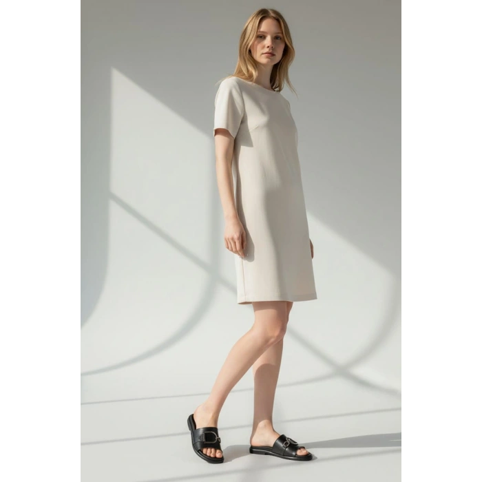 EFW %100 Hakiki Deri Siyah Toka Detaylı Kadın Terlik